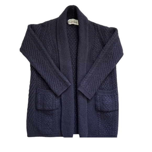 Aran Crafts 100% Merino Wool Open Front Cardigan Sweater Sz XXL Made In Ireland - Picture 4 of 17